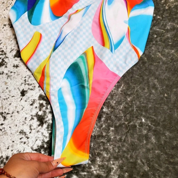 Fabletics Pride Low Back One-Piece Swimsuit - Picture 3 of 8